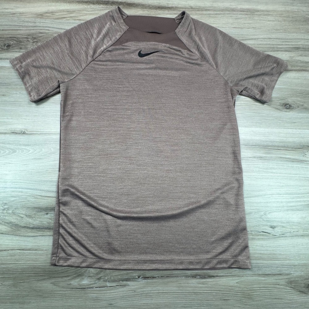 Nike Dri-FIT Mens Training‎ Shirt Mauve Brown Space Dye DQ5053-291 Size M
